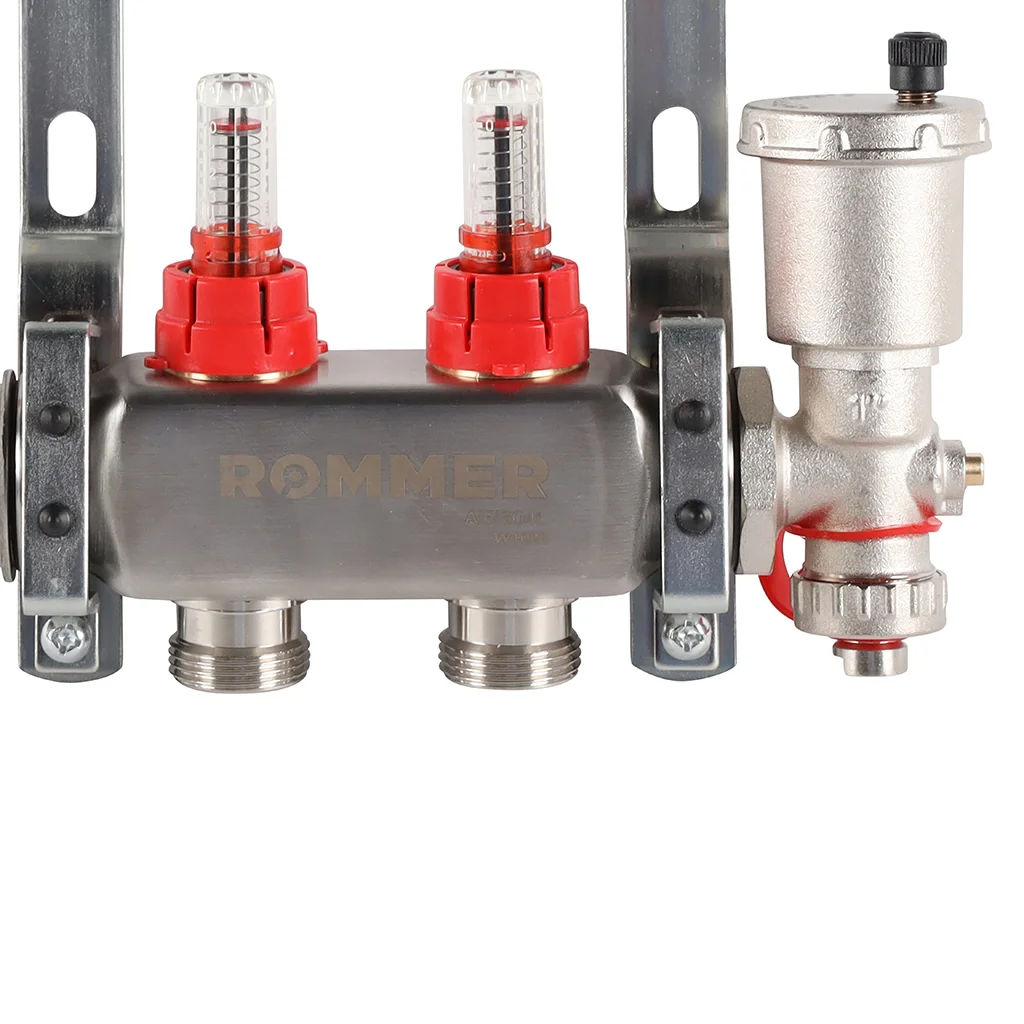 ROMMER RMS-1210-000002 ROMMER Коллектор из нержавеющей стали в сборе с расходомерами 2 вых. ROMMER RMS-1210-000002 ROMMER Коллектор из нержавеющей стали в сборе с расходомерами 2 вых.