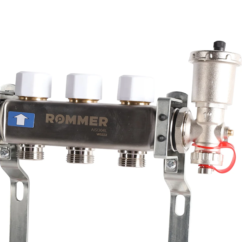ROMMER RMS-1210-000003 ROMMER Коллектор из нержавеющей сталив сборе с расходомерами 3 вых. ROMMER RMS-1210-000003 ROMMER Коллектор из нержавеющей сталив сборе с расходомерами 3 вых.