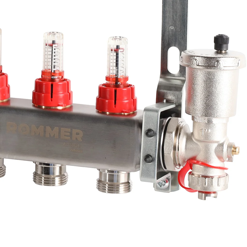 ROMMER RMS-1210-000003 ROMMER Коллектор из нержавеющей сталив сборе с расходомерами 3 вых. ROMMER RMS-1210-000003 ROMMER Коллектор из нержавеющей сталив сборе с расходомерами 3 вых.