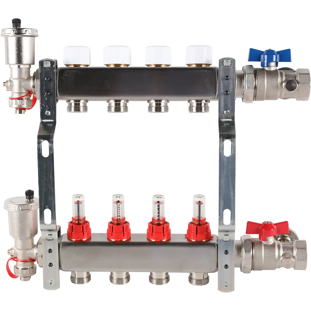 ROMMER RMS-1210-000004 ROMMER Коллектор из нержавеющей стали в сборе с расходомерами 4 вых. ROMMER RMS-1210-000004 ROMMER Коллектор из нержавеющей стали в сборе с расходомерами 4 вых.