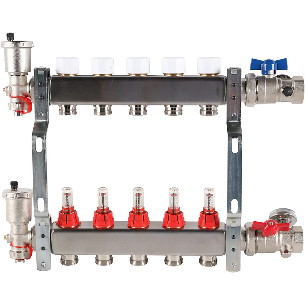ROMMER RMS-1210-000005 ROMMER Коллектор из нержавеющей стали в сборе с расходомерами 5 вых. ROMMER RMS-1210-000005 ROMMER Коллектор из нержавеющей стали в сборе с расходомерами 5 вых.