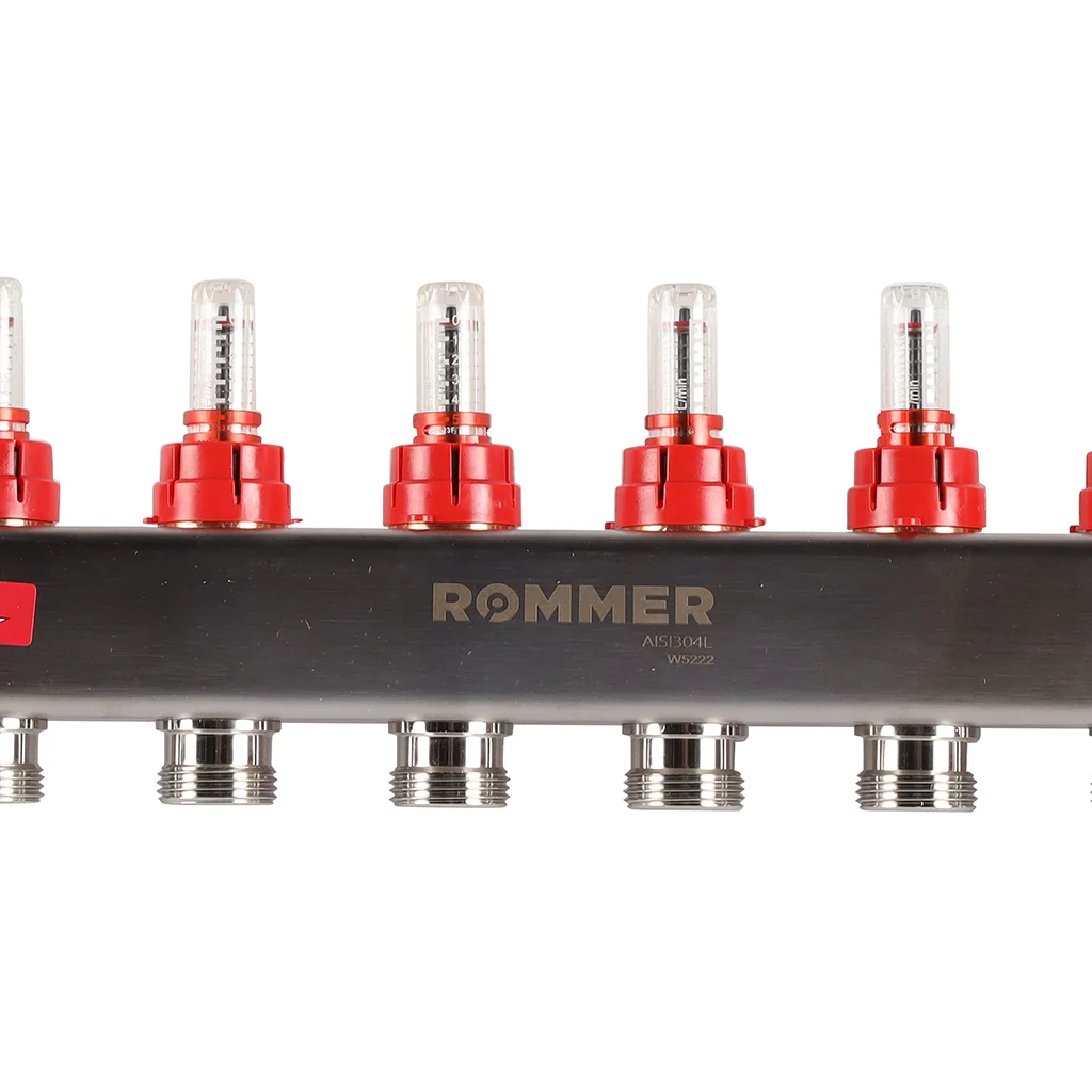 ROMMER RMS-1210-000006 ROMMER Коллектор из нержавеющей стали в сборе с расходомерами 6 вых. ROMMER RMS-1210-000006 ROMMER Коллектор из нержавеющей стали в сборе с расходомерами 6 вых.