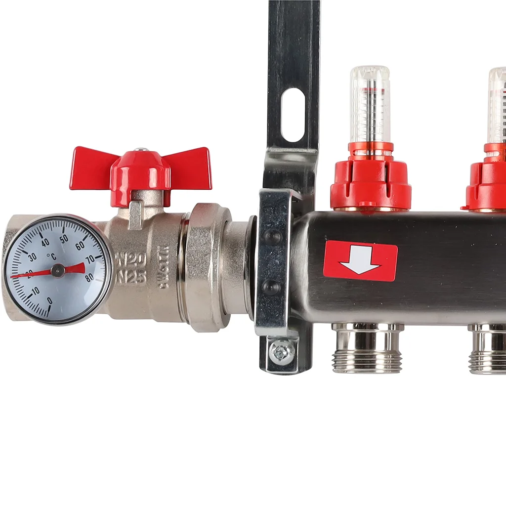ROMMER RMS-1210-000006 ROMMER Коллектор из нержавеющей стали в сборе с расходомерами 6 вых. ROMMER RMS-1210-000006 ROMMER Коллектор из нержавеющей стали в сборе с расходомерами 6 вых.