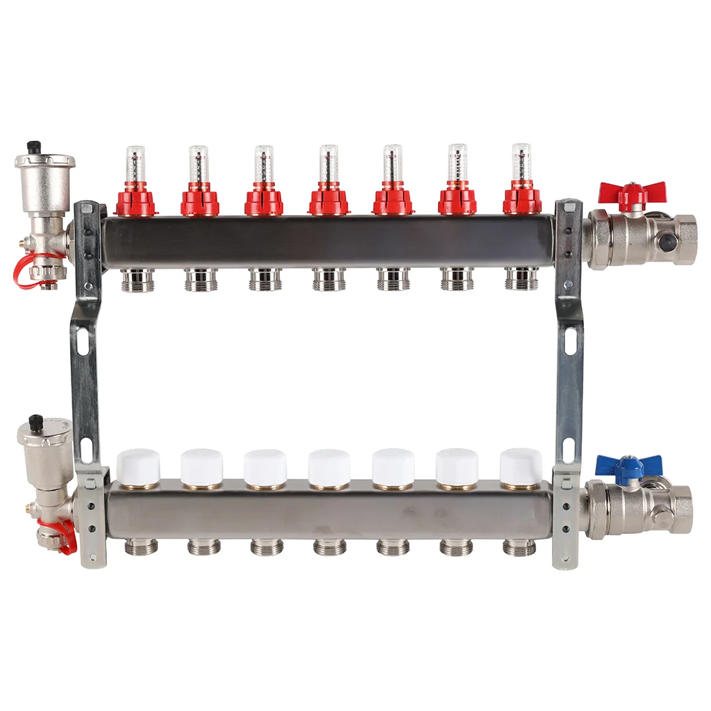 ROMMER RMS-1210-000007 ROMMER Коллектор из нержавеющей стали в сборе с расходомерами 7 вых. ROMMER RMS-1210-000007 ROMMER Коллектор из нержавеющей стали в сборе с расходомерами 7 вых.