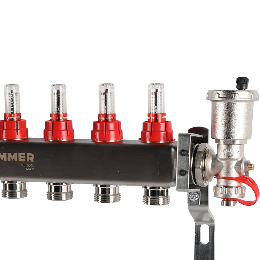 ROMMER RMS-1210-000007 ROMMER Коллектор из нержавеющей стали в сборе с расходомерами 7 вых. ROMMER RMS-1210-000007 ROMMER Коллектор из нержавеющей стали в сборе с расходомерами 7 вых.