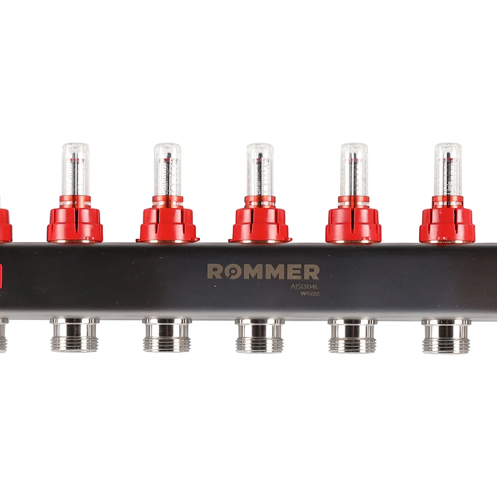 ROMMER RMS-1210-000007 ROMMER Коллектор из нержавеющей стали в сборе с расходомерами 7 вых. ROMMER RMS-1210-000007 ROMMER Коллектор из нержавеющей стали в сборе с расходомерами 7 вых.