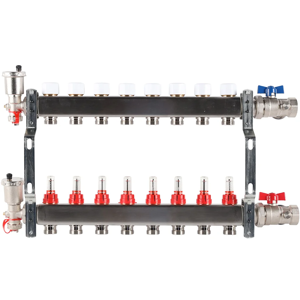ROMMER RMS-1210-000008 ROMMER Коллектор из нержавеющей стали в сборе с расходомерами 8 вых. ROMMER RMS-1210-000008 ROMMER Коллектор из нержавеющей стали в сборе с расходомерами 8 вых.