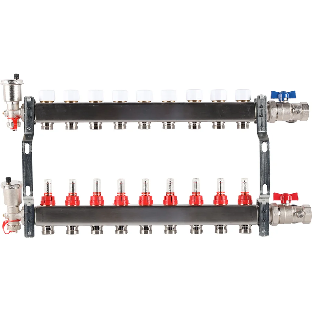 ROMMER RMS-1210-000009 ROMMER Коллектор из нержавеющей стали в сборе с расходомерами 9 вых. ROMMER RMS-1210-000009 ROMMER Коллектор из нержавеющей стали в сборе с расходомерами 9 вых.