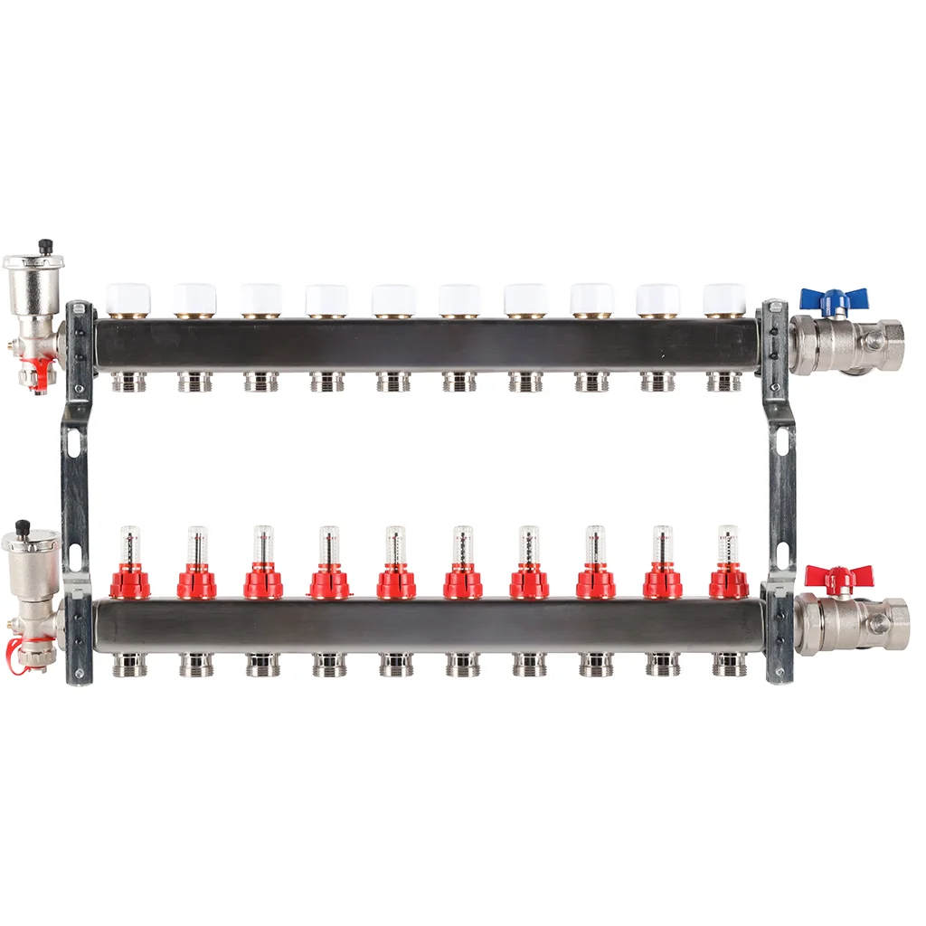 ROMMER RMS-1210-000010 ROMMER Коллектор из нержавеющей стали в сборе с расходомерами 10 вых. ROMMER RMS-1210-000010 ROMMER Коллектор из нержавеющей стали в сборе с расходомерами 10 вых.