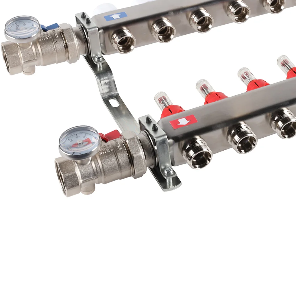 ROMMER RMS-1210-000010 ROMMER Коллектор из нержавеющей стали в сборе с расходомерами 10 вых. ROMMER RMS-1210-000010 ROMMER Коллектор из нержавеющей стали в сборе с расходомерами 10 вых.