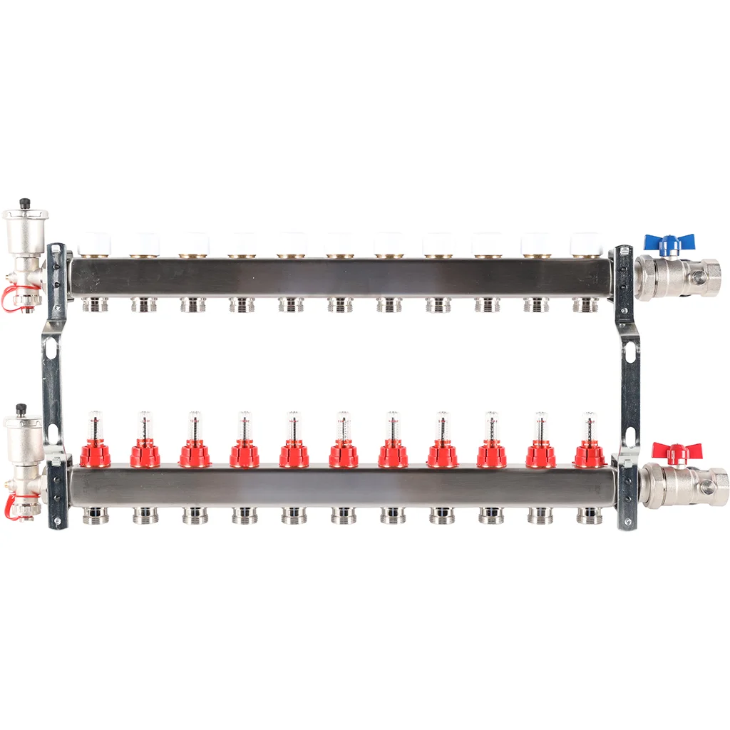 ROMMER RMS-1210-000011 ROMMER Коллектор из нержавеющей стали в сборе с расходомерами 11 вых. ROMMER RMS-1210-000011 ROMMER Коллектор из нержавеющей стали в сборе с расходомерами 11 вых.