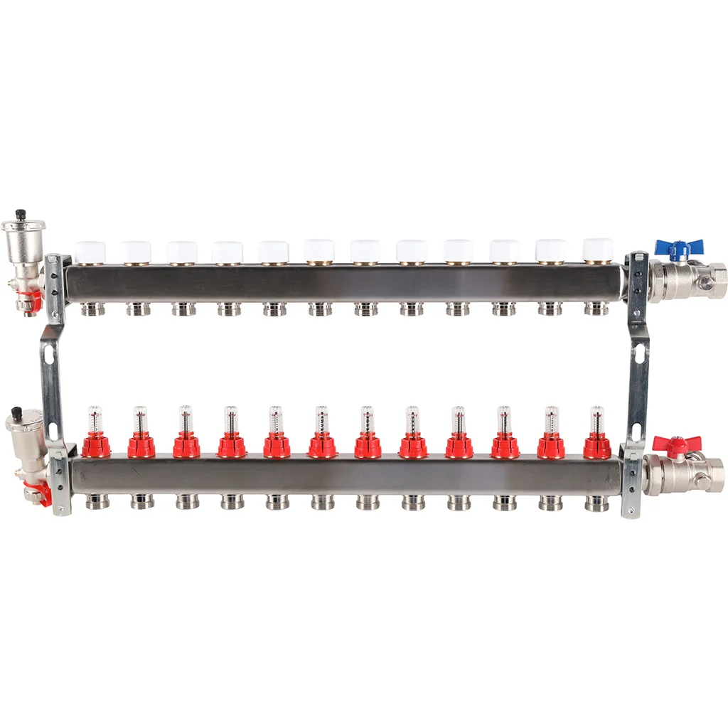 ROMMER RMS-1210-000012 ROMMER Коллектор из нержавеющей стали в сборе с расходомерами 12 вых. ROMMER RMS-1210-000012 ROMMER Коллектор из нержавеющей стали в сборе с расходомерами 12 вых.