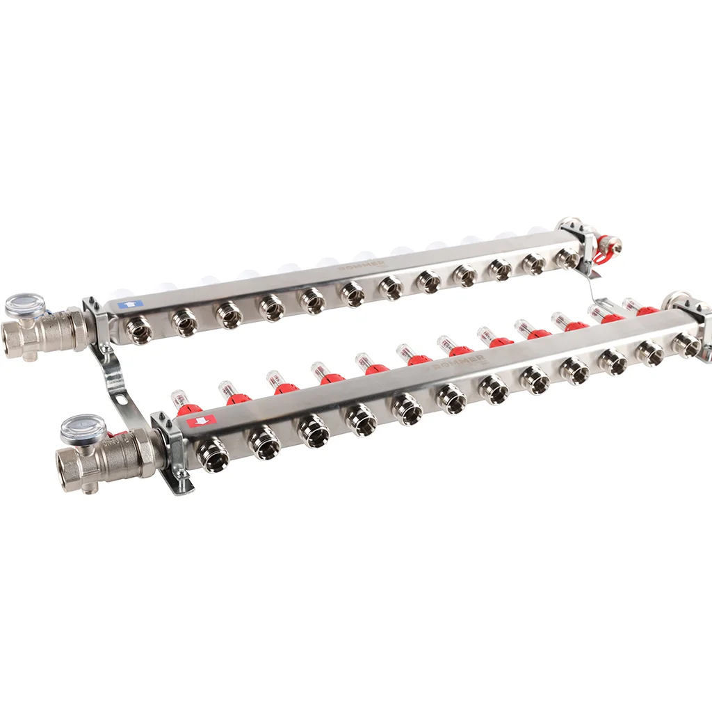 ROMMER RMS-1210-000012 ROMMER Коллектор из нержавеющей стали в сборе с расходомерами 12 вых. ROMMER RMS-1210-000012 ROMMER Коллектор из нержавеющей стали в сборе с расходомерами 12 вых.
