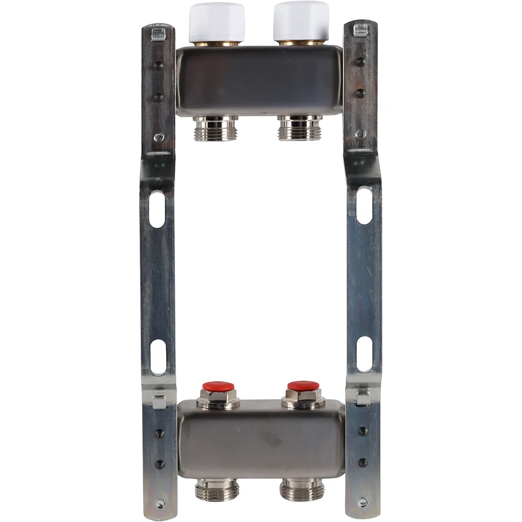 ROMMER RMS-3200-000002 ROMMER Коллектор из нержавеющей стали без расходомеров 2 вых. ROMMER RMS-3200-000002 ROMMER Коллектор из нержавеющей стали без расходомеров 2 вых.