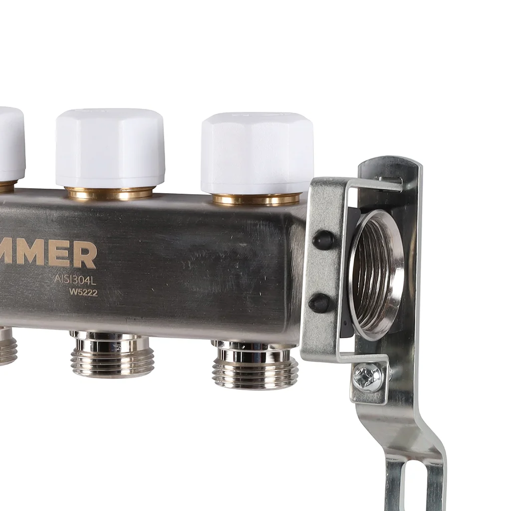 ROMMER RMS-3200-000004 ROMMER Коллектор из нержавеющей стали без расходомеров 4 вых. ROMMER RMS-3200-000004 ROMMER Коллектор из нержавеющей стали без расходомеров 4 вых.