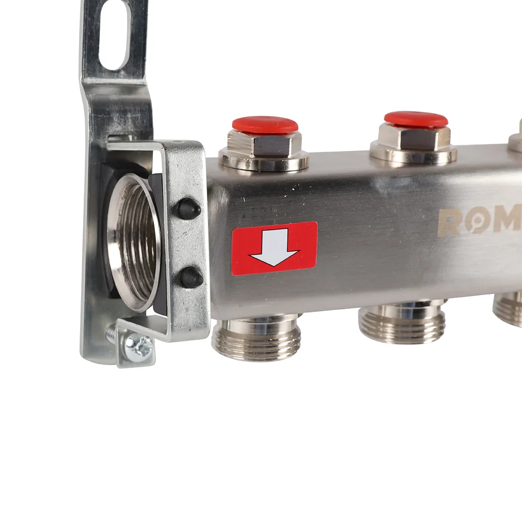 ROMMER RMS-3200-000004 ROMMER Коллектор из нержавеющей стали без расходомеров 4 вых. ROMMER RMS-3200-000004 ROMMER Коллектор из нержавеющей стали без расходомеров 4 вых.