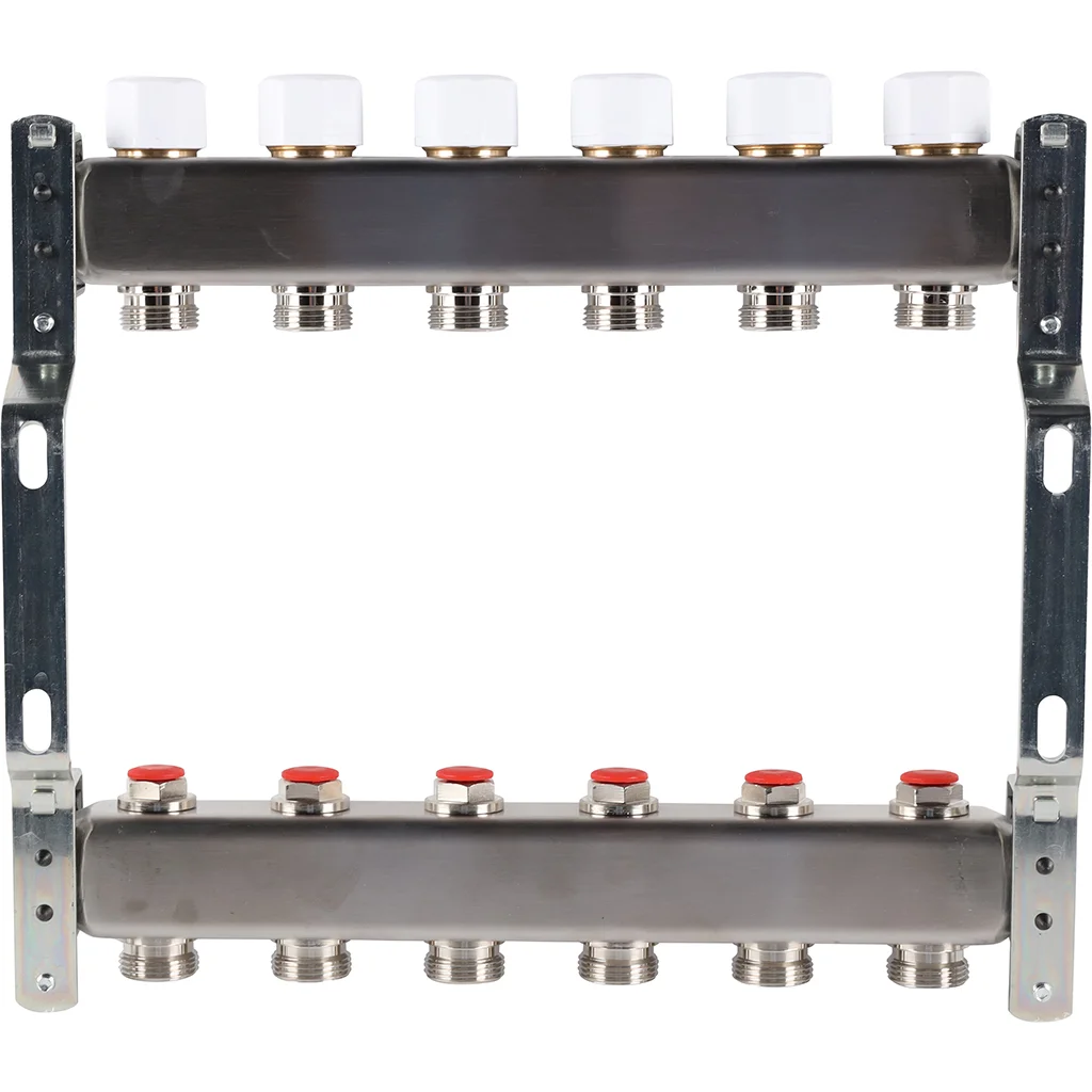 ROMMER RMS-3200-000006 ROMMER Коллектор из нержавеющей стали без расходомеров 6 вых. ROMMER RMS-3200-000006 ROMMER Коллектор из нержавеющей стали без расходомеров 6 вых.