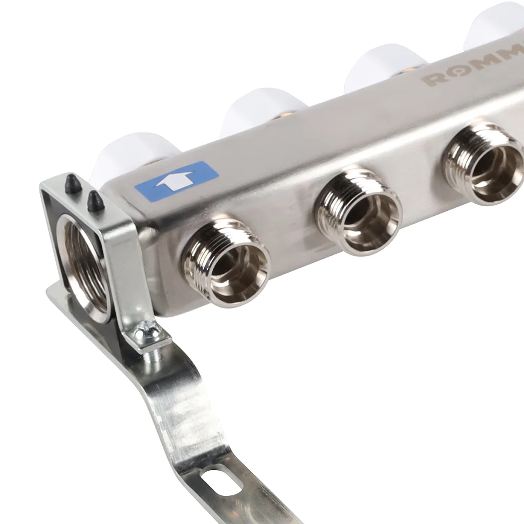 ROMMER RMS-3200-000006 ROMMER Коллектор из нержавеющей стали без расходомеров 6 вых. ROMMER RMS-3200-000006 ROMMER Коллектор из нержавеющей стали без расходомеров 6 вых.