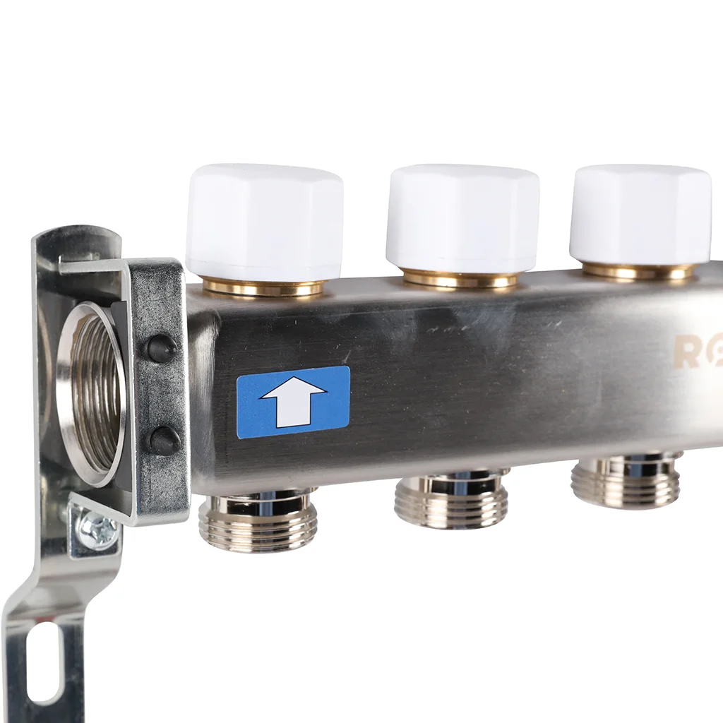 ROMMER RMS-3200-000006 ROMMER Коллектор из нержавеющей стали без расходомеров 6 вых. ROMMER RMS-3200-000006 ROMMER Коллектор из нержавеющей стали без расходомеров 6 вых.