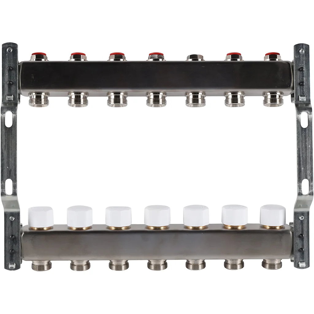 ROMMER RMS-3200-000007 ROMMER Коллектор из нержавеющей стали без расходомеров 7 вых. ROMMER RMS-3200-000007 ROMMER Коллектор из нержавеющей стали без расходомеров 7 вых.