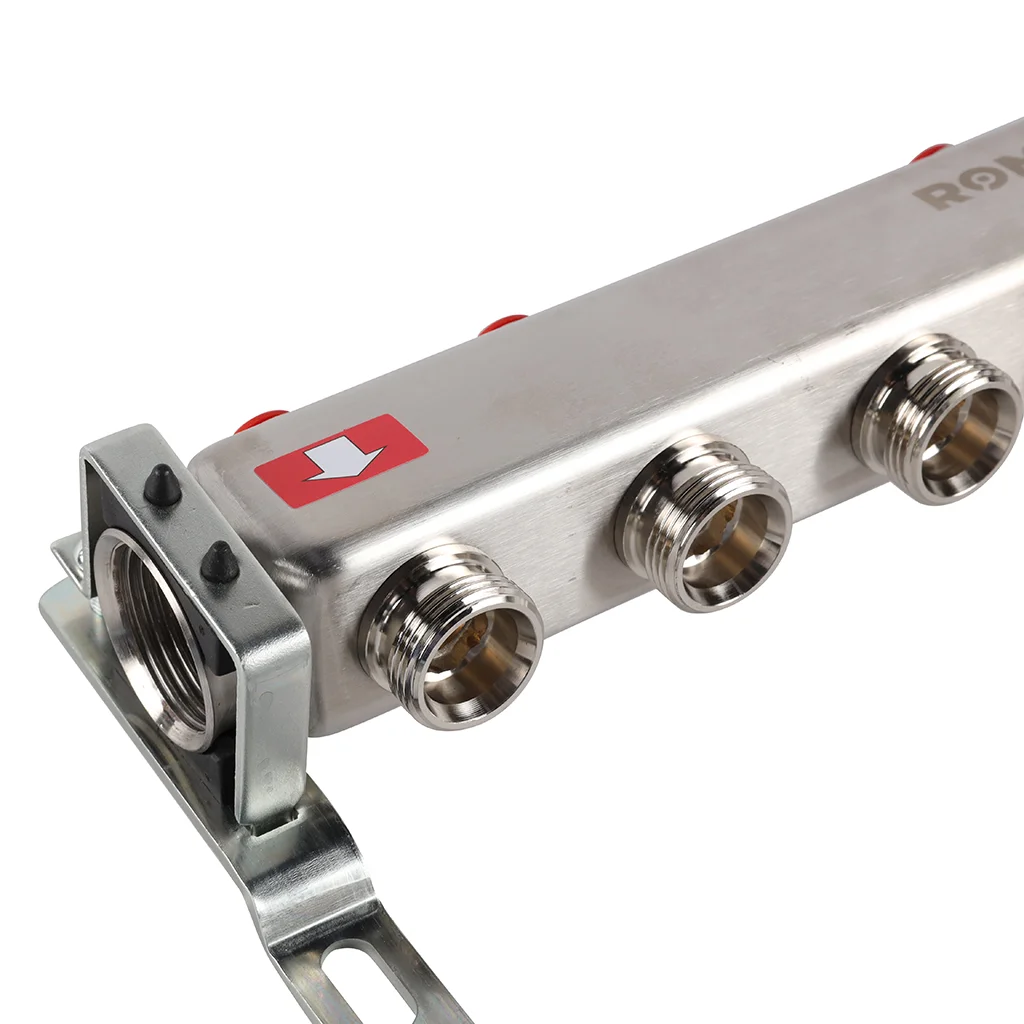 ROMMER RMS-3200-000007 ROMMER Коллектор из нержавеющей стали без расходомеров 7 вых. ROMMER RMS-3200-000007 ROMMER Коллектор из нержавеющей стали без расходомеров 7 вых.