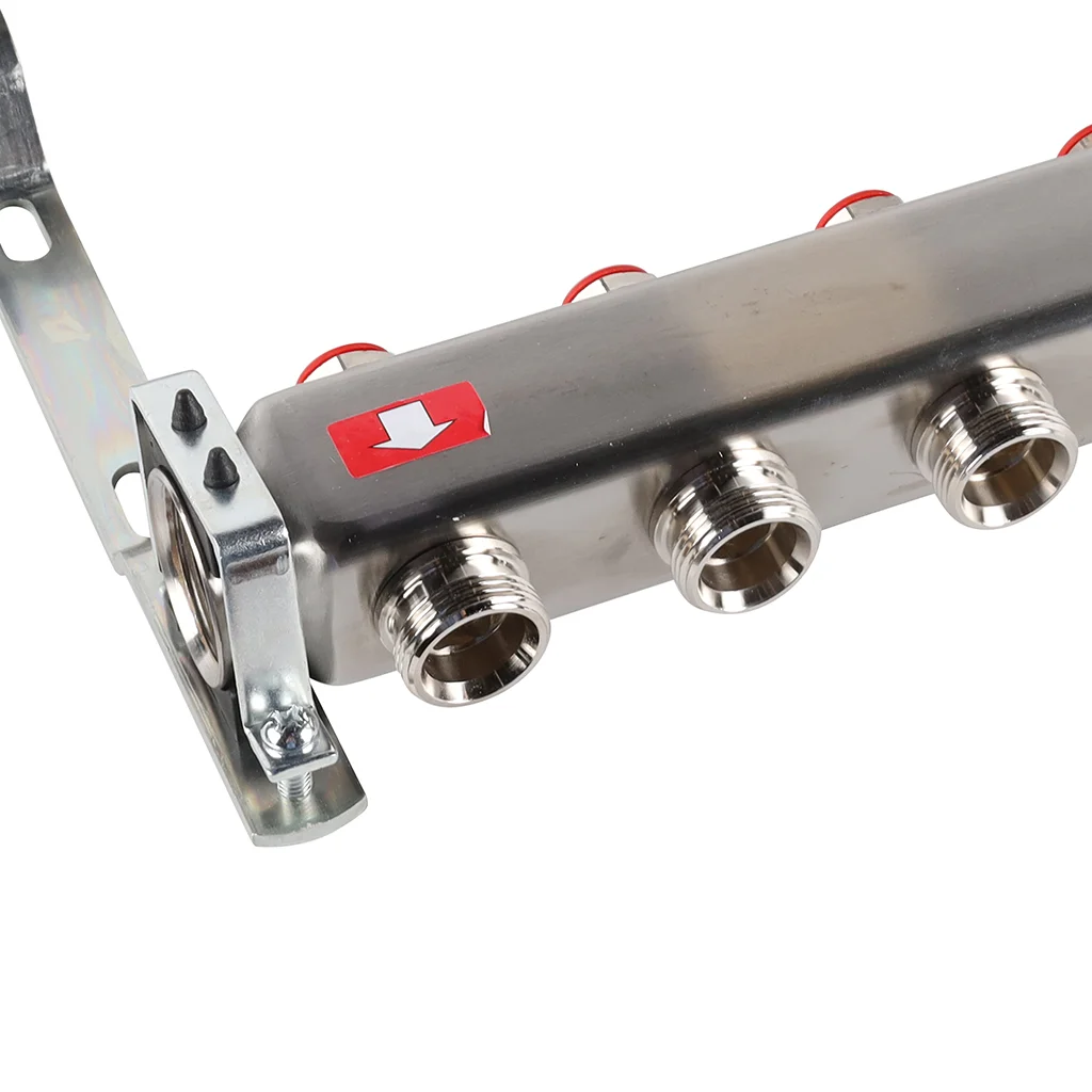 ROMMER RMS-3200-000008 ROMMER Коллектор из нержавеющей стали без расходомеров 8 вых. ROMMER RMS-3200-000008 ROMMER Коллектор из нержавеющей стали без расходомеров 8 вых.
