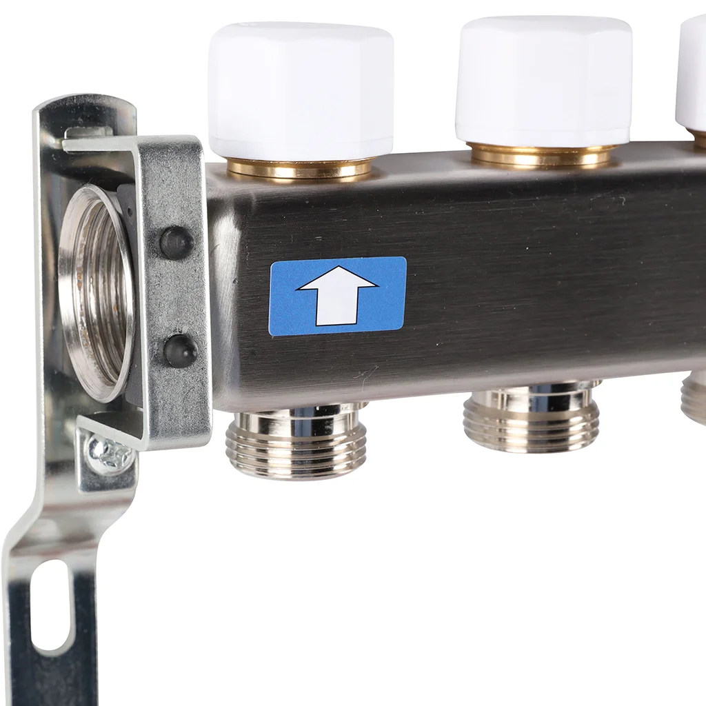 ROMMER RMS-3200-000008 ROMMER Коллектор из нержавеющей стали без расходомеров 8 вых. ROMMER RMS-3200-000008 ROMMER Коллектор из нержавеющей стали без расходомеров 8 вых.