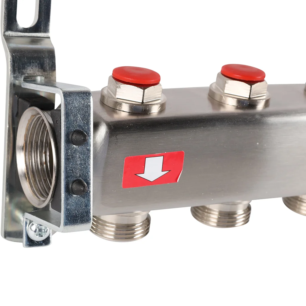 ROMMER RMS-3200-000008 ROMMER Коллектор из нержавеющей стали без расходомеров 8 вых. ROMMER RMS-3200-000008 ROMMER Коллектор из нержавеющей стали без расходомеров 8 вых.