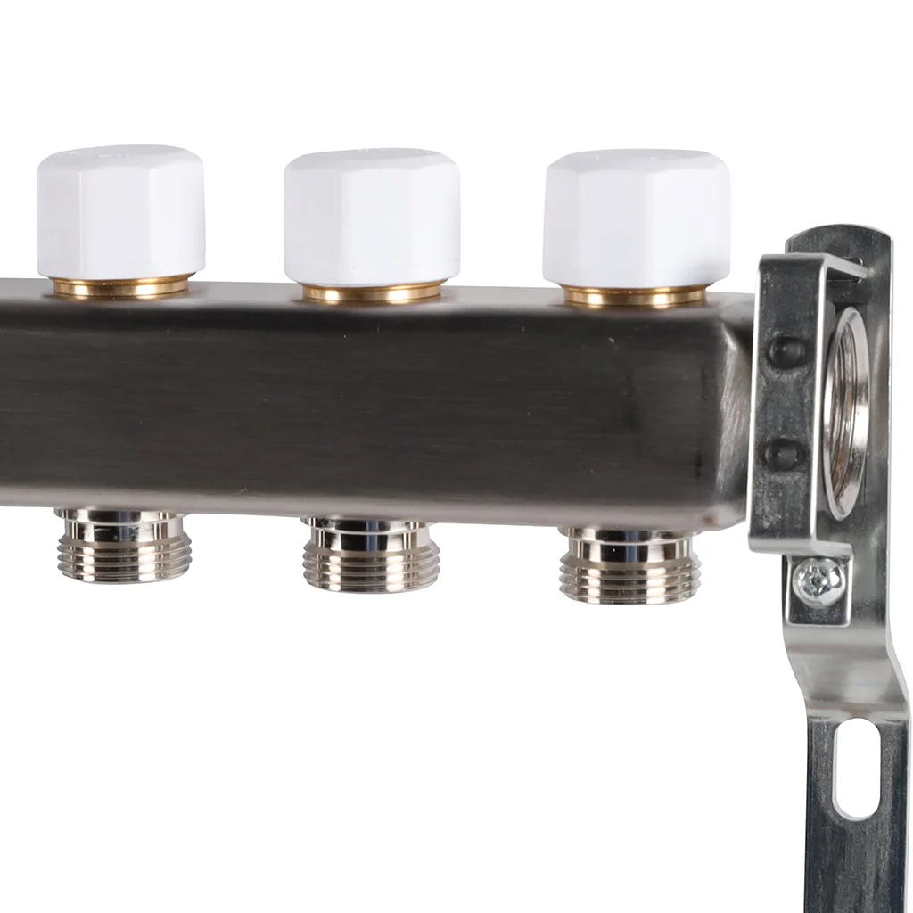 ROMMER RMS-3200-000009 ROMMER Коллектор из нержавеющей стали без расходомеров 9 вых. ROMMER RMS-3200-000009 ROMMER Коллектор из нержавеющей стали без расходомеров 9 вых.