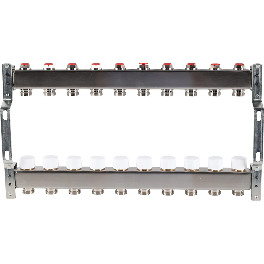 ROMMER RMS-3200-000010 ROMMER Коллектор из нержавеющей стали без расходомеров 10 вых. ROMMER RMS-3200-000010 ROMMER Коллектор из нержавеющей стали без расходомеров 10 вых.