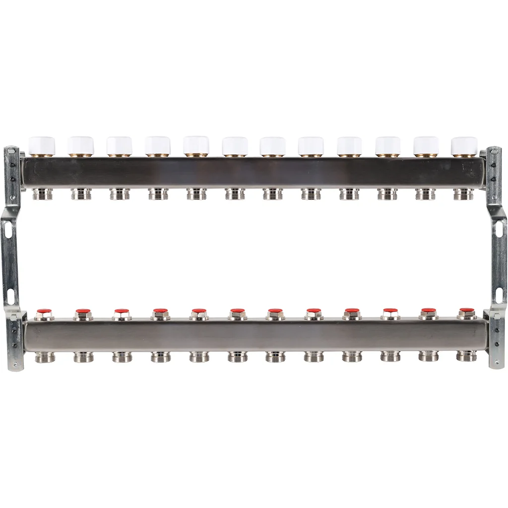 ROMMER RMS-3200-000012 ROMMER Коллектор из нержавеющей стали без расходомеров 12 вых. ROMMER RMS-3200-000012 ROMMER Коллектор из нержавеющей стали без расходомеров 12 вых.