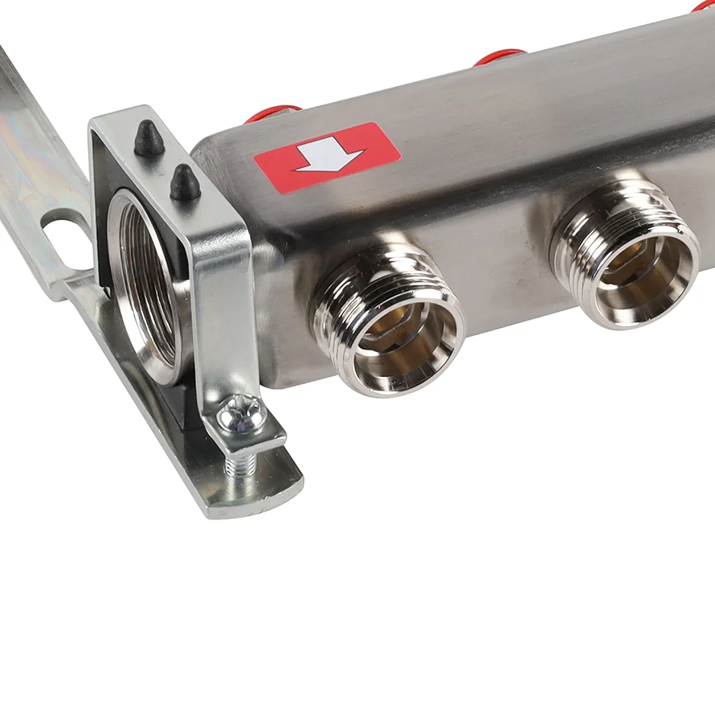 ROMMER RMS-3200-000012 ROMMER Коллектор из нержавеющей стали без расходомеров 12 вых. ROMMER RMS-3200-000012 ROMMER Коллектор из нержавеющей стали без расходомеров 12 вых.