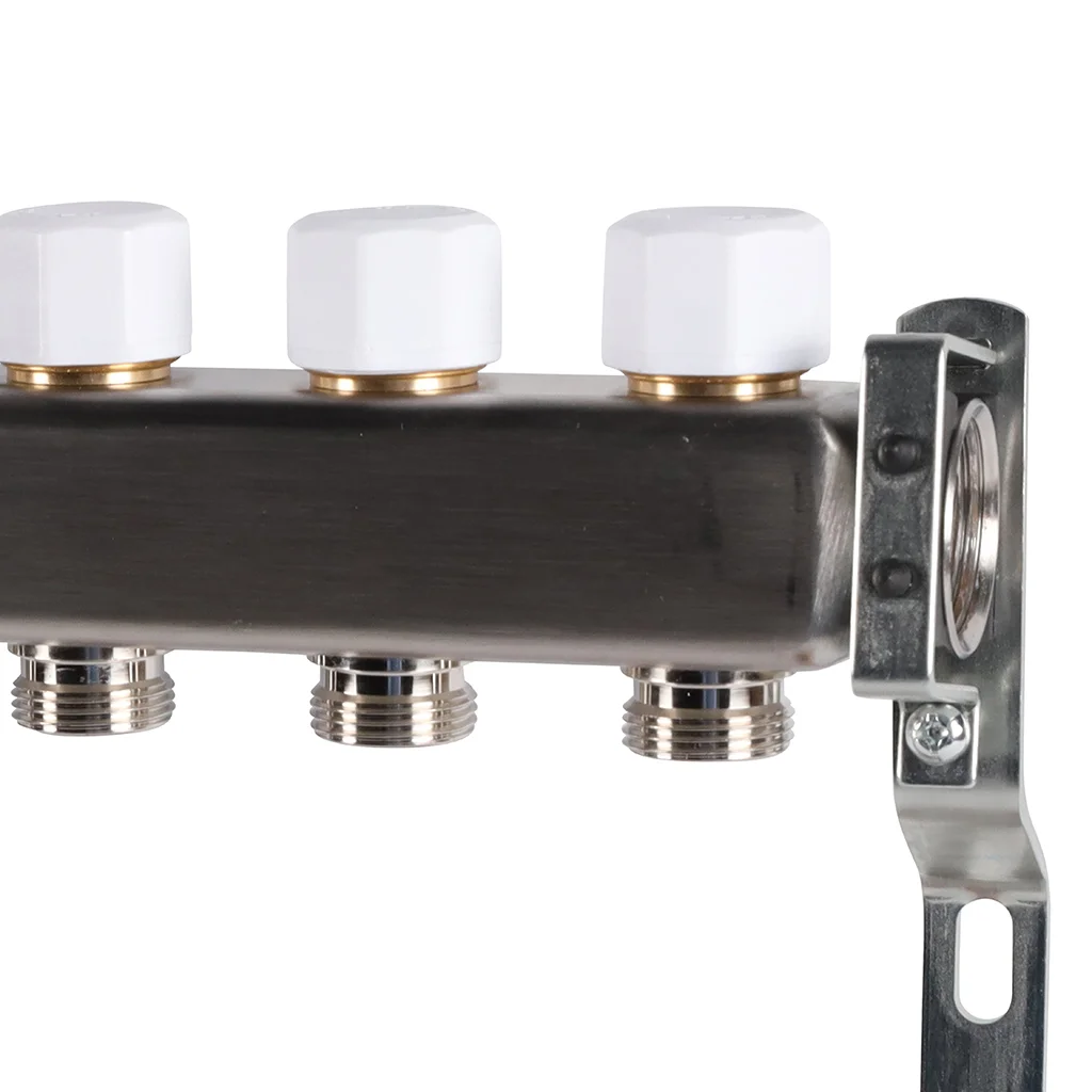 ROMMER RMS-3200-000012 ROMMER Коллектор из нержавеющей стали без расходомеров 12 вых. ROMMER RMS-3200-000012 ROMMER Коллектор из нержавеющей стали без расходомеров 12 вых.