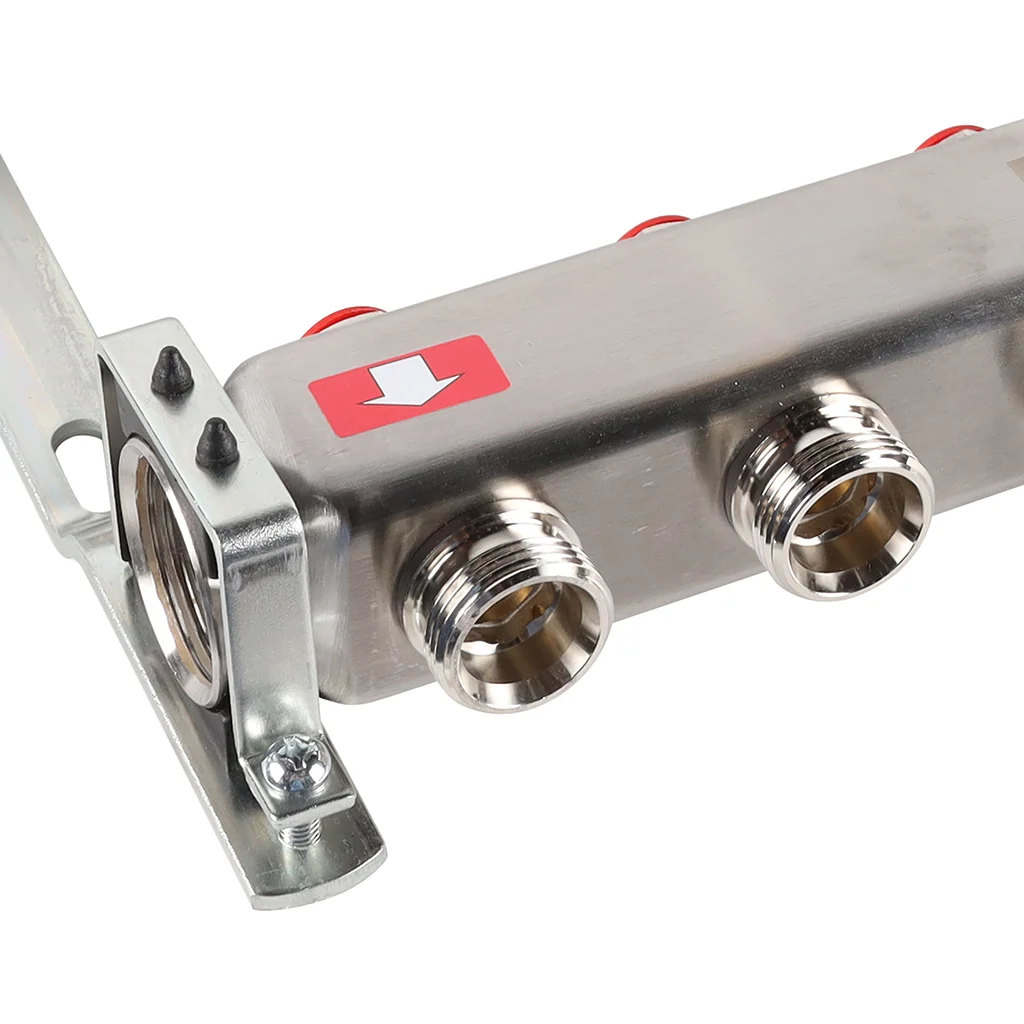 ROMMER RMS-3201-000005 ROMMER Коллектор из нержавеющей стали без расходомеров, с клапаном вып. воздуха и сливом 5 вых. ROMMER RMS-3201-000005 ROMMER Коллектор из нержавеющей стали без расходомеров, с клапаном вып. воздуха и сливом 5 вых.