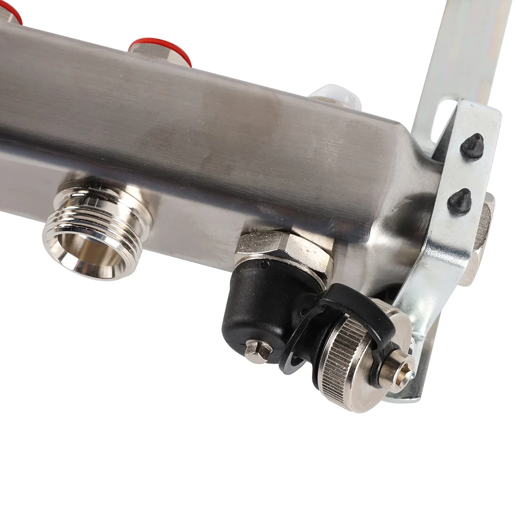 ROMMER RMS-3201-000005 ROMMER Коллектор из нержавеющей стали без расходомеров, с клапаном вып. воздуха и сливом 5 вых. ROMMER RMS-3201-000005 ROMMER Коллектор из нержавеющей стали без расходомеров, с клапаном вып. воздуха и сливом 5 вых.