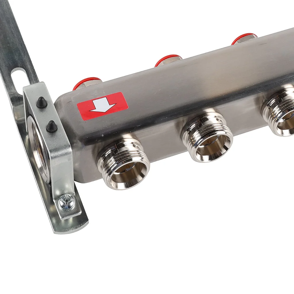ROMMER RMS-3201-000006 ROMMER Коллектор из нержавеющей стали без расходомеров, с клапаном вып. воздуха и сливом 6 вых. ROMMER RMS-3201-000006 ROMMER Коллектор из нержавеющей стали без расходомеров, с клапаном вып. воздуха и сливом 6 вых.