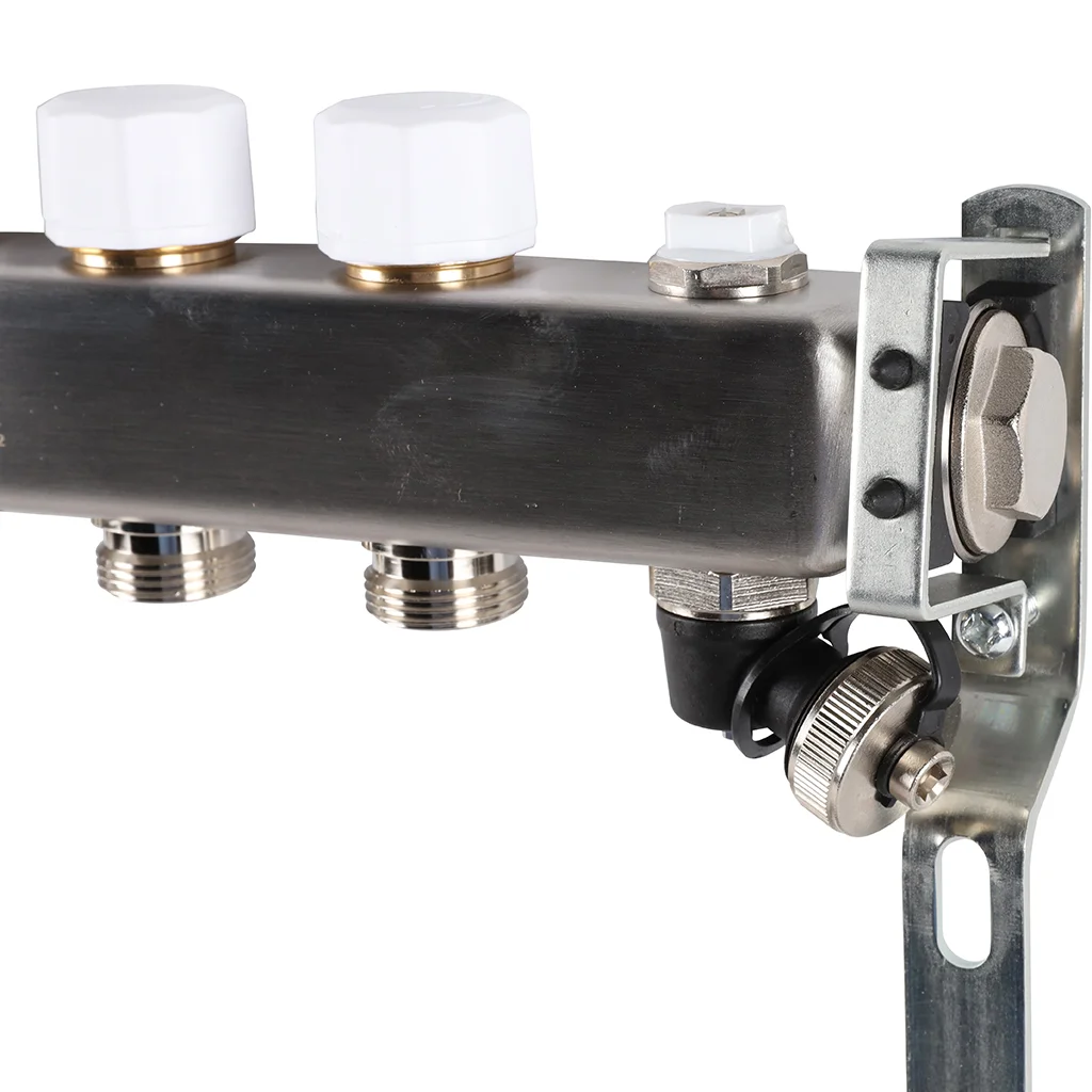 ROMMER RMS-3201-000006 ROMMER Коллектор из нержавеющей стали без расходомеров, с клапаном вып. воздуха и сливом 6 вых. ROMMER RMS-3201-000006 ROMMER Коллектор из нержавеющей стали без расходомеров, с клапаном вып. воздуха и сливом 6 вых.