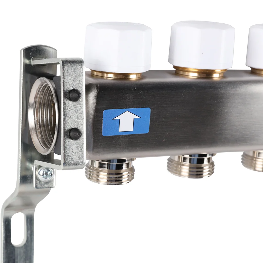 ROMMER RMS-3201-000007 ROMMER Коллектор из нержавеющей стали без расходомеров, с клапаном вып. воздуха и сливом 7 вых. ROMMER RMS-3201-000007 ROMMER Коллектор из нержавеющей стали без расходомеров, с клапаном вып. воздуха и сливом 7 вых.