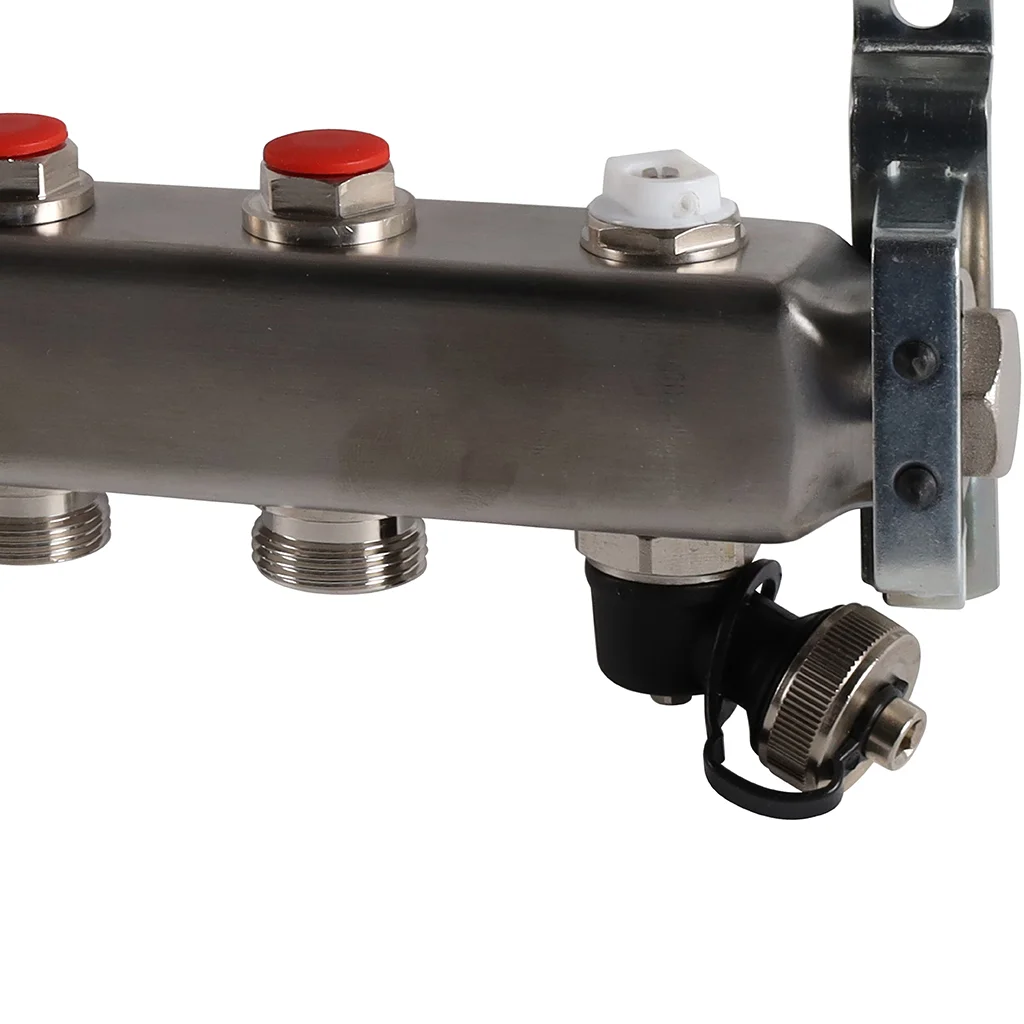 ROMMER RMS-3201-000007 ROMMER Коллектор из нержавеющей стали без расходомеров, с клапаном вып. воздуха и сливом 7 вых. ROMMER RMS-3201-000007 ROMMER Коллектор из нержавеющей стали без расходомеров, с клапаном вып. воздуха и сливом 7 вых.