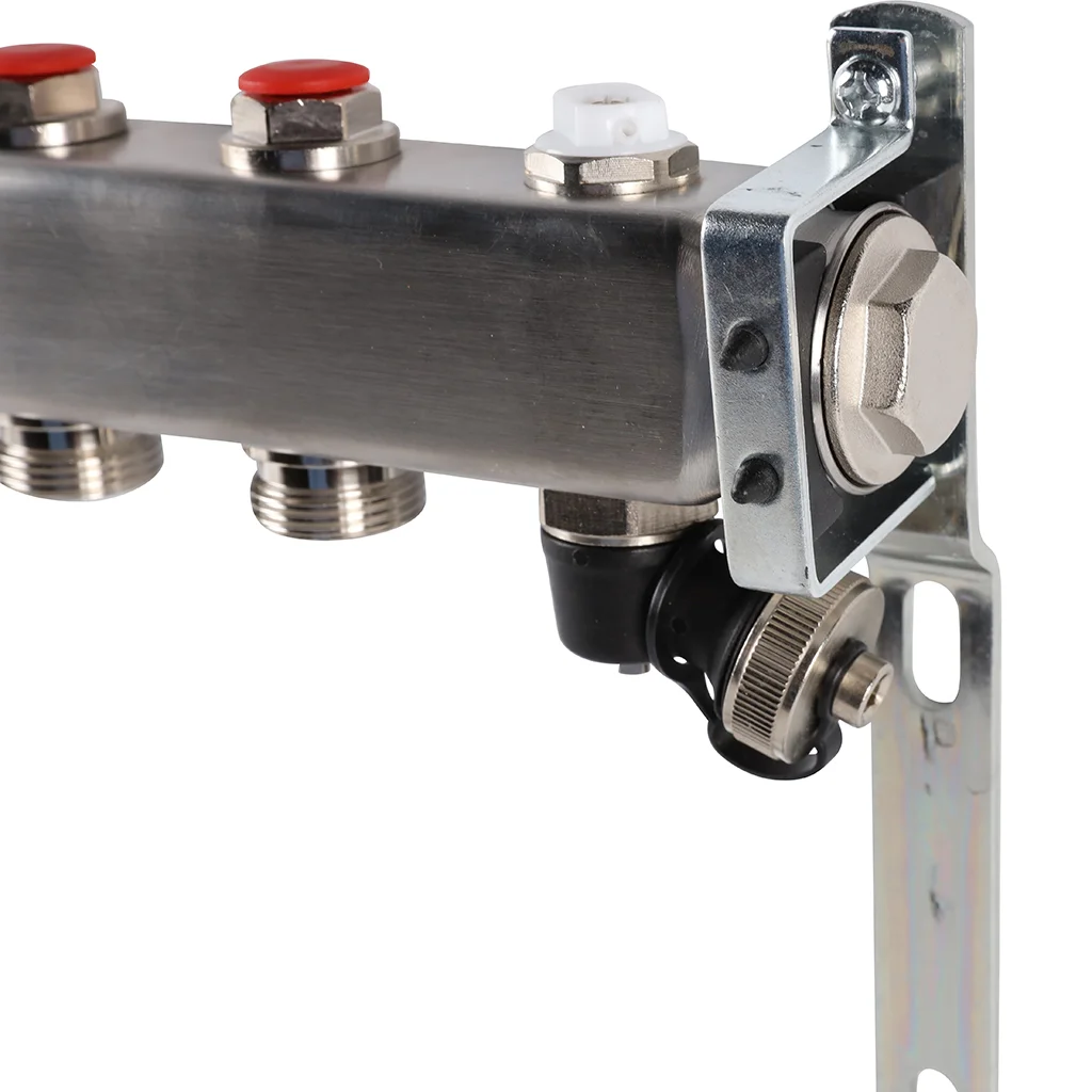 ROMMER RMS-3201-000008 ROMMER Коллектор из нержавеющей стали без расходомеров, с клапаном вып. воздуха и сливом 8 вых. ROMMER RMS-3201-000008 ROMMER Коллектор из нержавеющей стали без расходомеров, с клапаном вып. воздуха и сливом 8 вых.