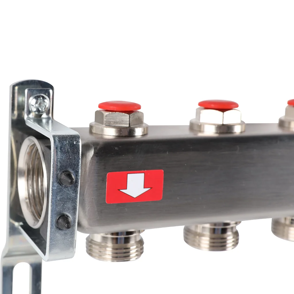 ROMMER RMS-3201-000008 ROMMER Коллектор из нержавеющей стали без расходомеров, с клапаном вып. воздуха и сливом 8 вых. ROMMER RMS-3201-000008 ROMMER Коллектор из нержавеющей стали без расходомеров, с клапаном вып. воздуха и сливом 8 вых.