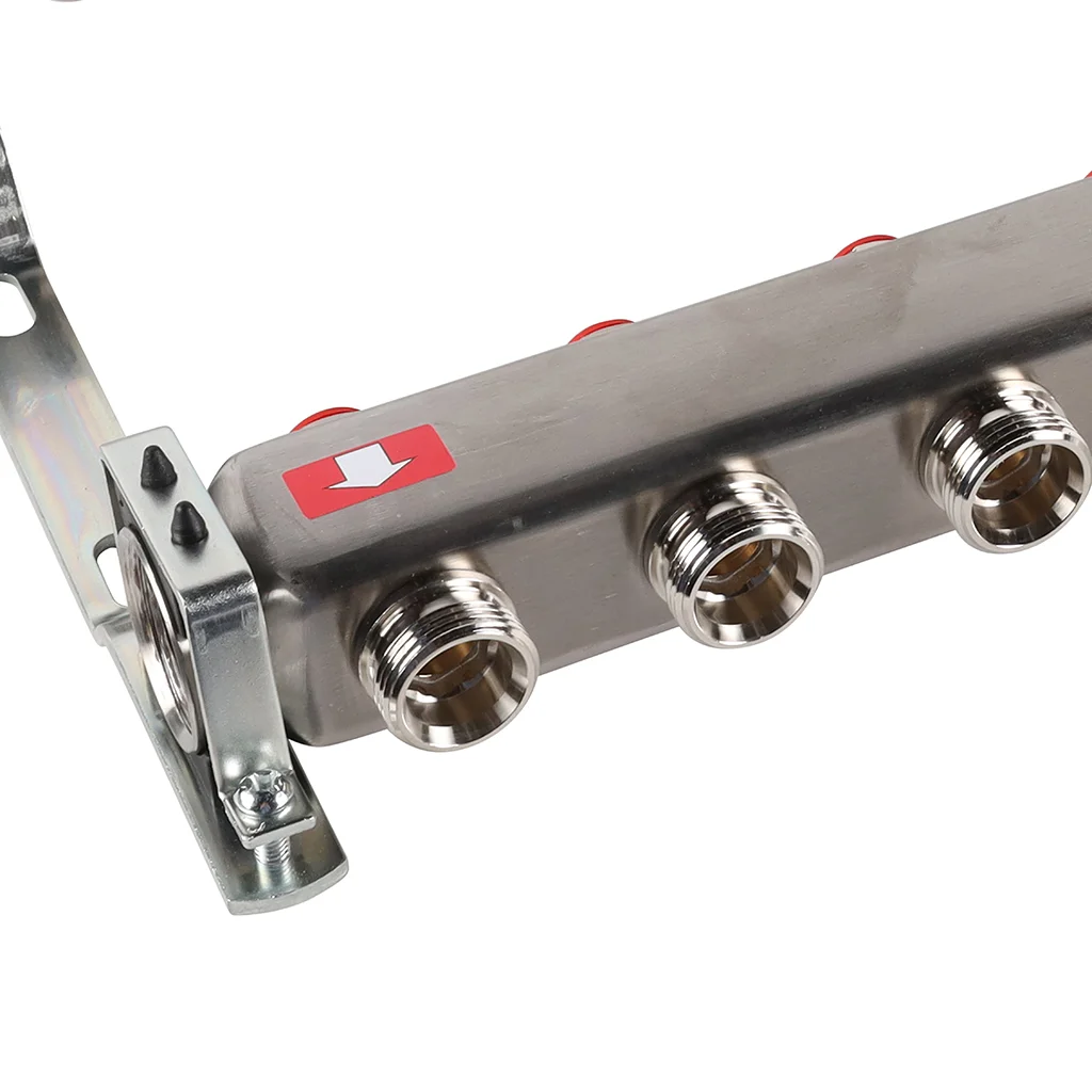 ROMMER RMS-3201-000010 ROMMER Коллектор из нержавеющей стали без расходомеров, с клапаном вып. воздуха и сливом 10 вых. ROMMER RMS-3201-000010 ROMMER Коллектор из нержавеющей стали без расходомеров, с клапаном вып. воздуха и сливом 10 вых.
