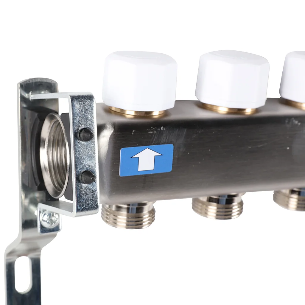 ROMMER RMS-3201-000010 ROMMER Коллектор из нержавеющей стали без расходомеров, с клапаном вып. воздуха и сливом 10 вых. ROMMER RMS-3201-000010 ROMMER Коллектор из нержавеющей стали без расходомеров, с клапаном вып. воздуха и сливом 10 вых.