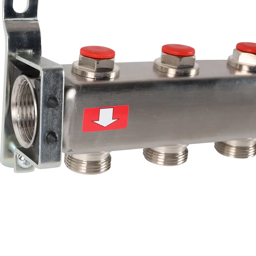 ROMMER RMS-3201-000010 ROMMER Коллектор из нержавеющей стали без расходомеров, с клапаном вып. воздуха и сливом 10 вых. ROMMER RMS-3201-000010 ROMMER Коллектор из нержавеющей стали без расходомеров, с клапаном вып. воздуха и сливом 10 вых.
