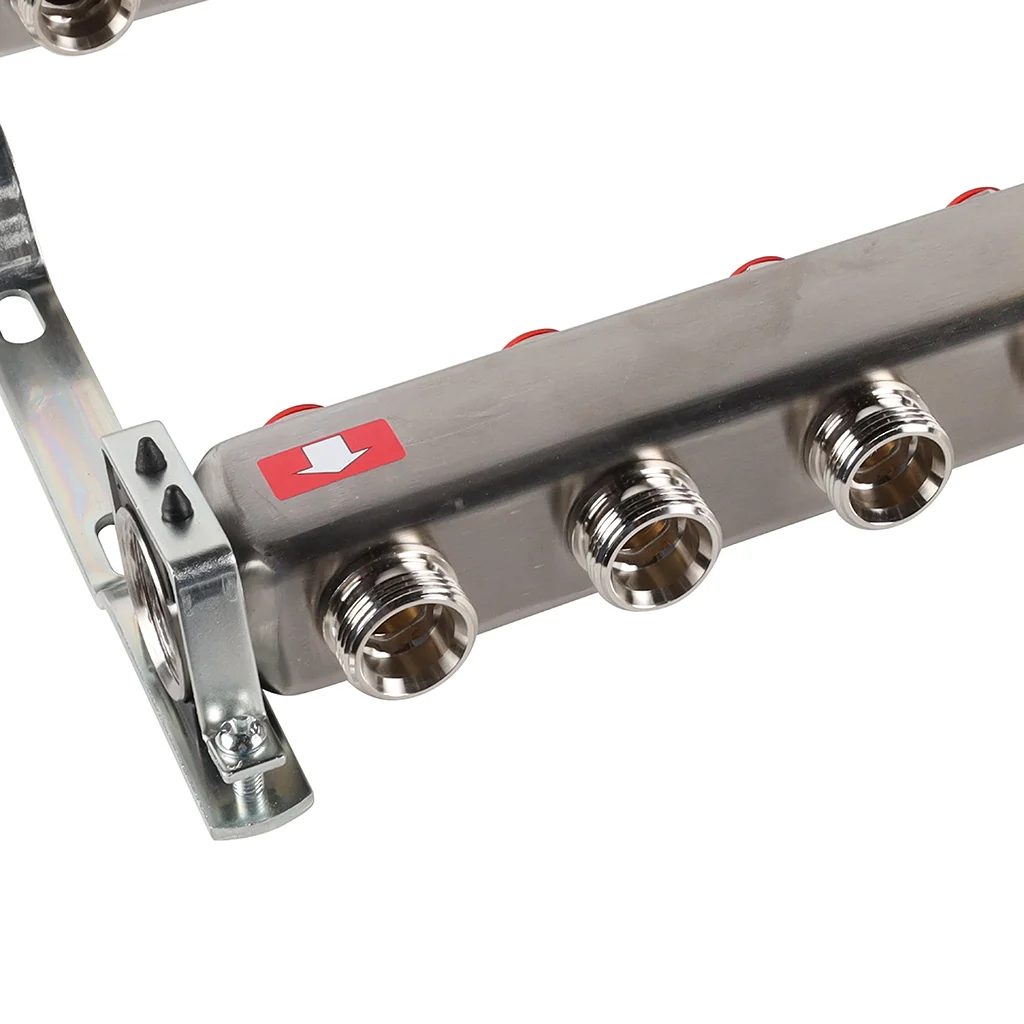 ROMMER RMS-3201-000011 ROMMER Коллектор из нержавеющей стали без расходомеров, с клапаном вып. воздуха и сливом 11 вых. ROMMER RMS-3201-000011 ROMMER Коллектор из нержавеющей стали без расходомеров, с клапаном вып. воздуха и сливом 11 вых.