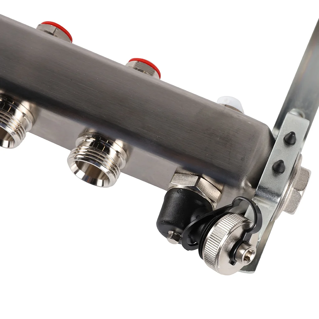 ROMMER RMS-3201-000011 ROMMER Коллектор из нержавеющей стали без расходомеров, с клапаном вып. воздуха и сливом 11 вых. ROMMER RMS-3201-000011 ROMMER Коллектор из нержавеющей стали без расходомеров, с клапаном вып. воздуха и сливом 11 вых.