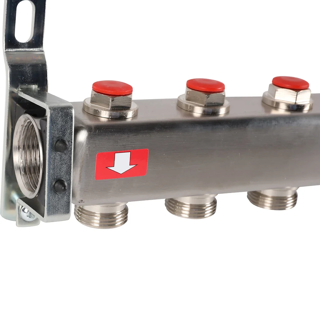 ROMMER RMS-3201-000011 ROMMER Коллектор из нержавеющей стали без расходомеров, с клапаном вып. воздуха и сливом 11 вых. ROMMER RMS-3201-000011 ROMMER Коллектор из нержавеющей стали без расходомеров, с клапаном вып. воздуха и сливом 11 вых.