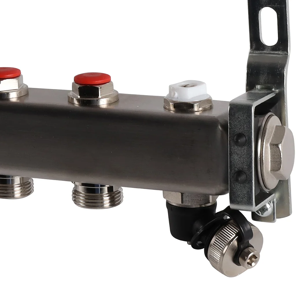 ROMMER RMS-3201-000011 ROMMER Коллектор из нержавеющей стали без расходомеров, с клапаном вып. воздуха и сливом 11 вых. ROMMER RMS-3201-000011 ROMMER Коллектор из нержавеющей стали без расходомеров, с клапаном вып. воздуха и сливом 11 вых.