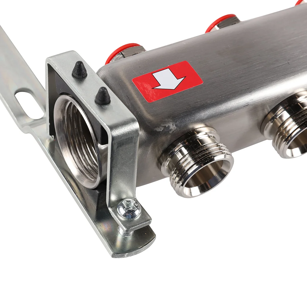 ROMMER RMS-3201-000012 ROMMER Коллектор из нержавеющей стали без расходомеров, с клапаном вып. воздуха и сливом 12 вых. ROMMER RMS-3201-000012 ROMMER Коллектор из нержавеющей стали без расходомеров, с клапаном вып. воздуха и сливом 12 вых.