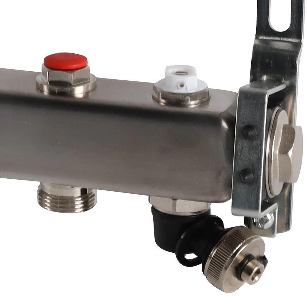 ROMMER RMS-3201-000012 ROMMER Коллектор из нержавеющей стали без расходомеров, с клапаном вып. воздуха и сливом 12 вых. ROMMER RMS-3201-000012 ROMMER Коллектор из нержавеющей стали без расходомеров, с клапаном вып. воздуха и сливом 12 вых.